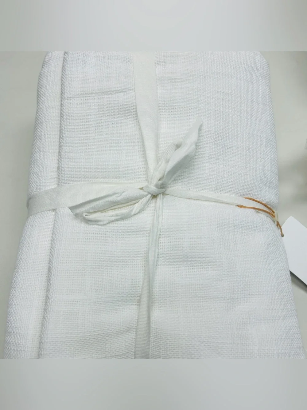 NWT QUINCE Set Of 2 48x96 Cotton Sheer Curtains White 9945